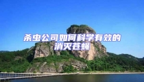 殺蟲公司如何科學有效的消滅蒼蠅