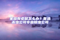 家庭有老鼠怎么辦？首選殺蟲(chóng)公司專業(yè)除蟲(chóng)公司