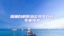 深圳白蟻防治公司滅白蟻專業(yè)技術(shù)