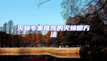 滅蟑專家推薦的滅蟑螂方法