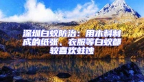 深圳白蟻防治:用木料制成的紙張、衣服等白蟻都較喜歡蛀蝕