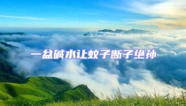 一盆堿水讓蚊子斷子絕孫