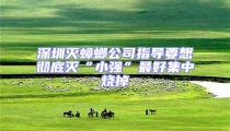 深圳滅蟑螂公司指導(dǎo)要想徹底滅“小強(qiáng)”最好集中燒掉
