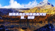 深圳殺蟲公司快速殺滅蚊蠅、蟑螂