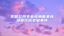 滅鼠公司專業視角看某商場餐飲店老鼠事件