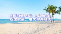 深圳白蟻防治:深翻曬土,挖出蟻巢,堆火將其燒滅