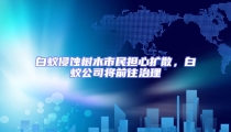 白蟻侵蝕樹木市民擔心擴散,白蟻公司將前往治理