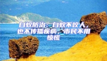 白蟻防治:白蟻不咬人,也不傳播疾病,市民不用驚慌
