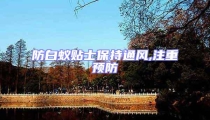 防白蟻貼士保持通風,注重預防