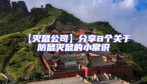 【滅鼠公司】分享8個關(guān)于防鼠滅鼠的小常識
