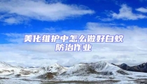 美化維護(hù)中怎么做好白蟻防治作業(yè)