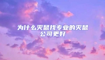 為什么滅鼠找專業的滅鼠公司更好