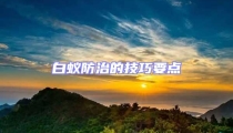 白蟻防治的技巧要點