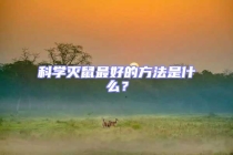 科學滅鼠最好的方法是什么？