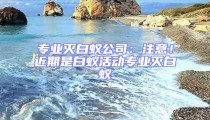 專業(yè)滅白蟻公司:注意!近期是白蟻活動(dòng)專業(yè)滅白蟻