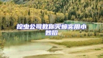 控蟲公司教你滅蟑實用小妙招